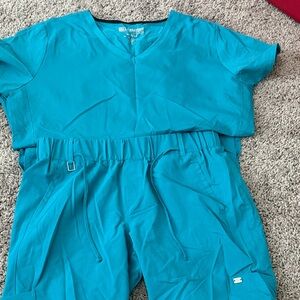Grey's Anatomy Vibrant Blue Scrub Top